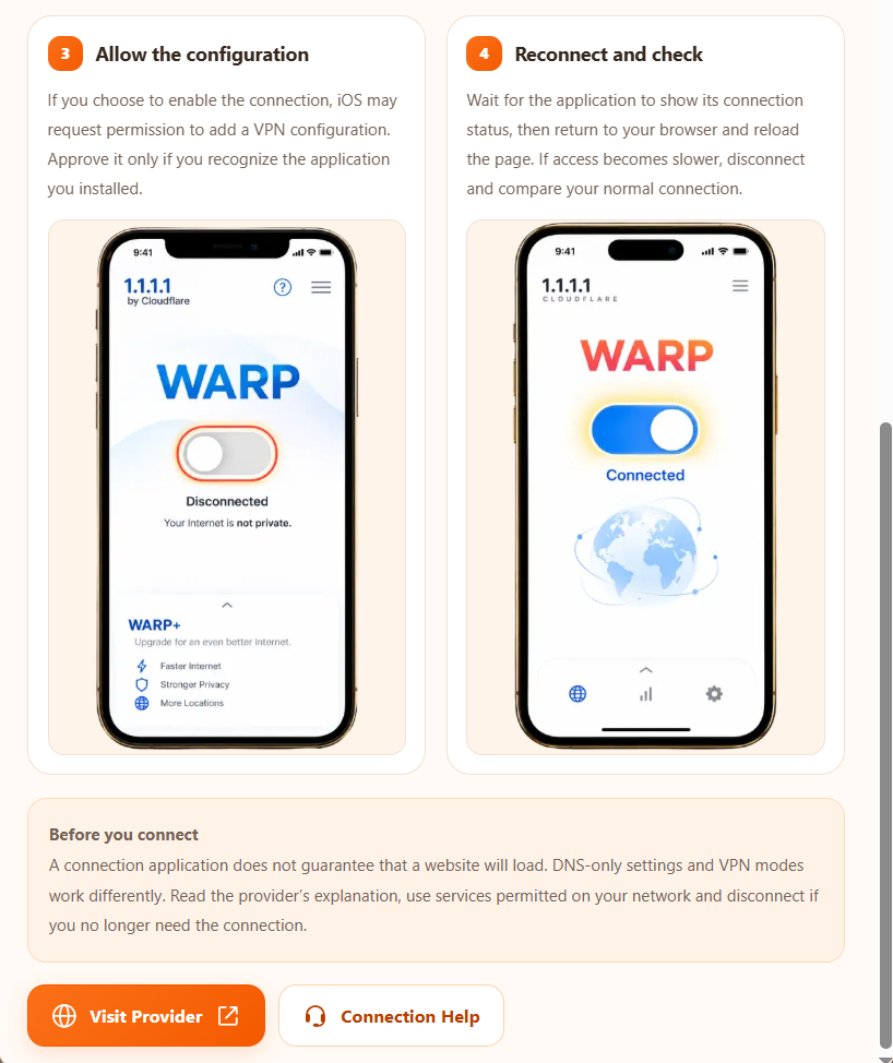 iOS reference screen, step 3